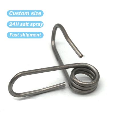 China Wholesale High Quality Metal Stainless Steel V Shape Torsion Spring Clip Coil OEM Manufacturer Small for sale