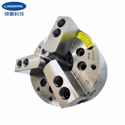 China Hydraulic 3 Jaw Lathe Chuck Hollow Spindle Chuck For Processing Metals zu verkaufen