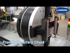 Square Hole Pneumatic Rotary Chuck 200RPM Full Stroke Solid / Hollow