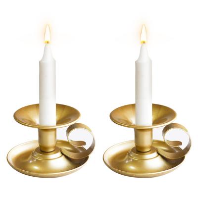 China Creative Wholesale Cheap Candle Holders Price Table Decoration Gold Metal Candlestick Stand Eco-friendly Wrought Iron for sale