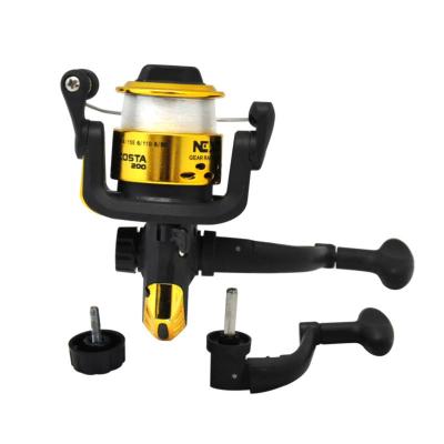 China Small 5.2:1 Spinning Metal Fishing Reel 200 Ratio Rib Bobina de pesca Ice Cheap Shrimp Fly Rig Straight Casting for sale