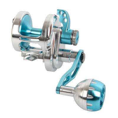 China 25KG Frame Lever Drag System CNC Straight Seawater Fishing Tackle Aluminum Reel for sale