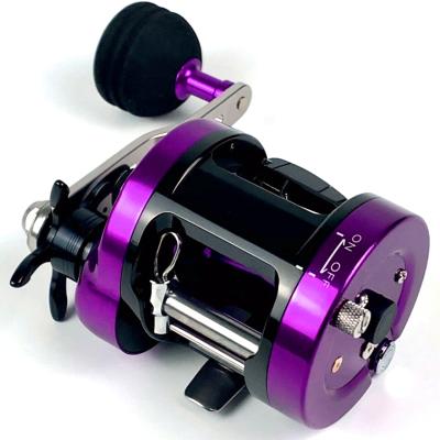 China Right Hand 2021 New Right Hand All Metal Body 6+1 Ball Bearings Cast Iron Baitcasting Drum Reel Super Lightweight Saltwater Casting Fishing Reel Drum Reel for sale