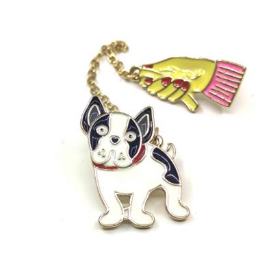 China Custom hard dog follower lapel pin manufacturers china enamel lapel pin from Europe with backing card for sale