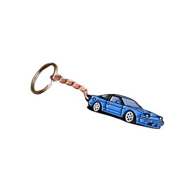 China Wholesale Custom Metal Blue Soft Enamel Car Keychain Charm Key Chain For Gift for sale