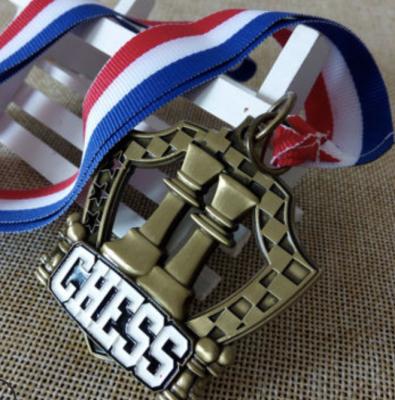 China Custom 3D Europe Polished Metal Gold Silver Bronze Brass Finisher Sports Medals With Ribbon for sale