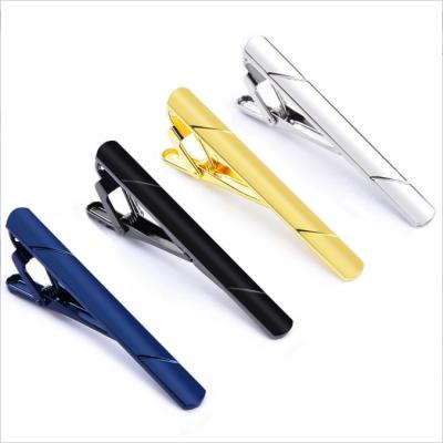 China Modern Stylish Tie Clips For Men Black Gold Gray Silver Tie Bar Set Blue For Regular Ties Box Luxury Gift Ideas for sale