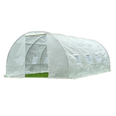 China Walk in Poly Tunnel Greenhouse for sale 4x3m 140g/sqm PE Mesh fabric W300XD400XH200cm for sale