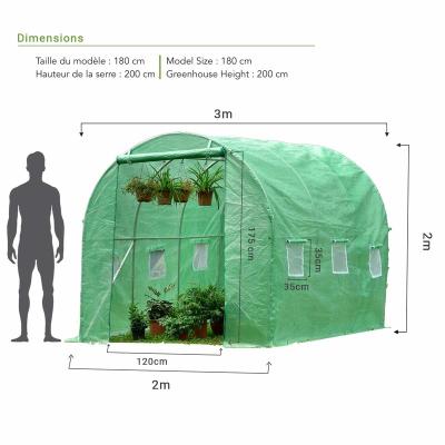 China Lunghoh Garden Tunnel Greenhouse 3x2m For Sale Farm/Garden 140g/Sqm PE Mesh Fabric for sale