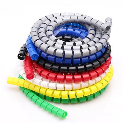 China PROTECT hot sale China ELECTRICAL WIRE control wire cable organizer custom pe plastic spiral wrap tape for sale