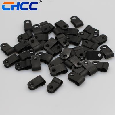 China Data Cable R Type White Nylon Screw Hole Repair Clamps With Fire Proof UL94-V2 for sale