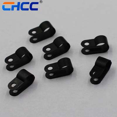 China Data Cable Small Plastic Electrical Cable Clamps / R Type Clamps for sale