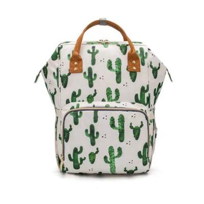 China Other Plaid Cactus Mother Bag Zipper Personalized Monogram Leopard Serape Print Diaper Backpack for sale