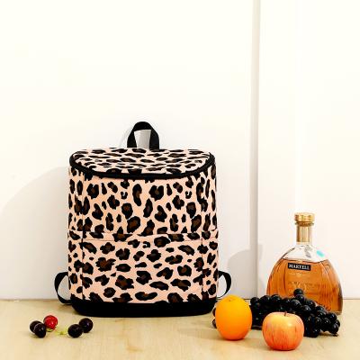 China Custom Cooler Tote Bag Nylon Beverage Insulated Cooler Sunflower Leopard Print Cooler Bag Custom Backpack Cooler for sale