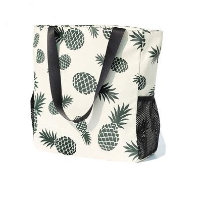 China Wholesale Personalized Side Mesh Gift Pineapple Beach Handbag Eco-friendly Pineapple Beach Bag Summer for sale