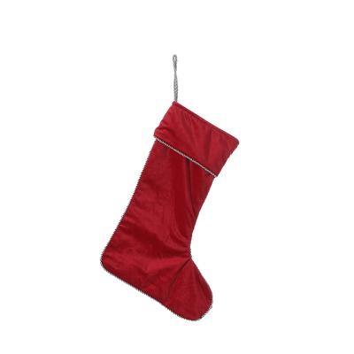 China Velvet Christmas Stocking Name Stocking Christmas Decor Stocking Christmas Kid's Gift Velvet Christmas Stocking for sale