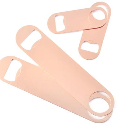 China Amazon 2021 Reusable Bar Accessories Custom Stainless Steel Bar Blade Bottle Opener Promotional Flat Bottle Opener for sale