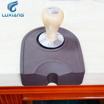 China Viable Classic Black Color Silicone Coffee Tamper Mat Coffee Tools for sale