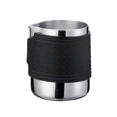 China Factory Direct Sale Stainless Steel Coffee 350ml Pitcher Viable With Silicone Case for sale