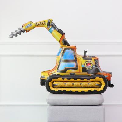 China 2021 New Arrival Foil Balloon Assembled Car/Missile Excavator Tank Excavator Missile Car Series Toys For Kids for sale