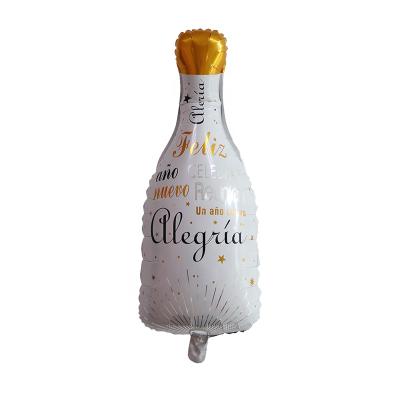 China Brithday /WeedingParty Decor/Gifts Newcomer English and White Spanish Printed Bottle For Happy New Year Merry Christmas Decoration for sale