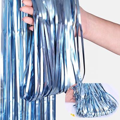 China Wholesale Brithday /WeedingParty Decor/Gifts 2m Rain Curtain Balloon Silk Tassel Foil Fringe For Party Decoration Balloon Accessories for sale