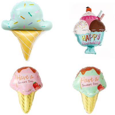 China Brithday Decoration/Advertising Toy New Arrival Ice Cream Foil Shaped 2021 Gifts/Toys/Balloon For Birthday Party Decoration Balloon for sale