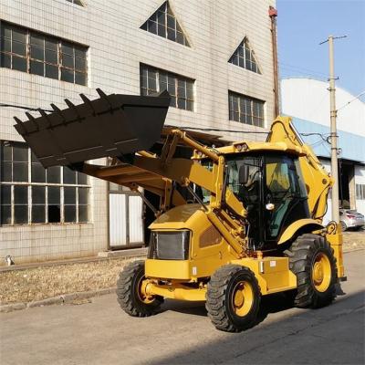 China Bouwwerkzaamheden 4WD Backhoe Loader High Performance Earth Moving Machinery Te koop