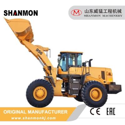 China 956 Front Wheel Loader With Front Mount Bucket And 4 Wheels Drive for sale