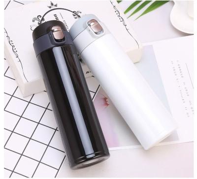 China Sustainable Thermos Bottle 16oz 500ml Stainless Steel Vacuum Flask With Bounce Lid for sale