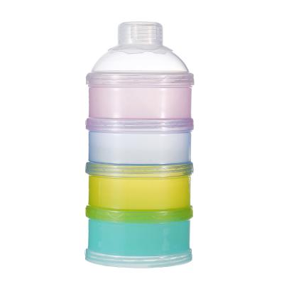 China Portable Milk Powder Storage BPA Free Saving Four Layer Baby Feeding Milk Powder Snack Storage Box for sale