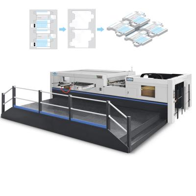 China MHC-1500EC printing shops semi automatic flat die cutting machine for corrugated board production line for sale