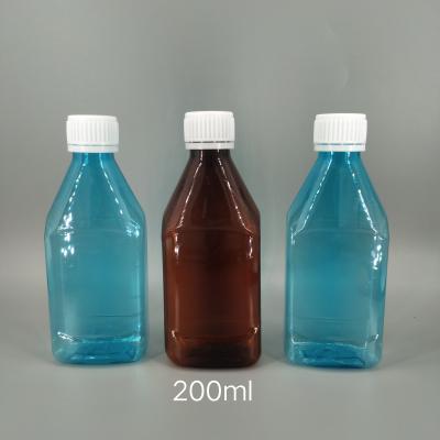 China Medicine PET Plastic Container Cough Syrup Bottle Liquid Oral Medicine Bottle With Kid Safe Bottle for sale