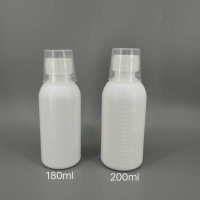 China White Medical Oral Liquid Medicine Pet Plastic Bottles With Screw Cap for sale