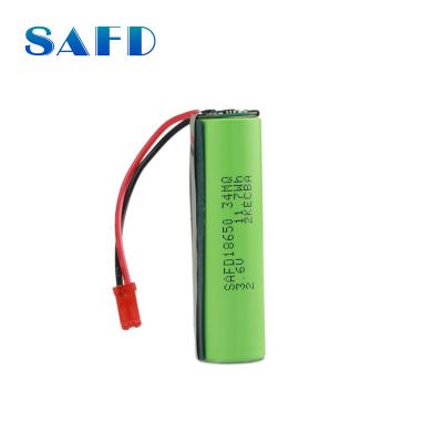 China Toys 1S1P Li-ion Batteries For E-bike Rechargeable 18650 Lithium Battery Pack 3.6v 3350mah for sale