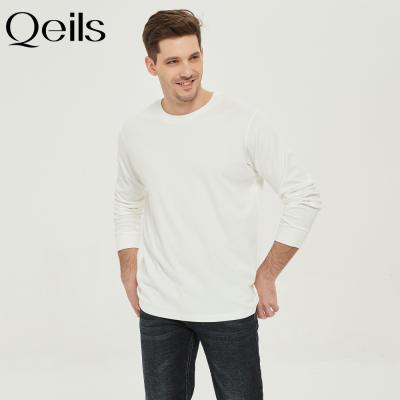 China 2021 Vintage Wholesale 100% Cotton Organic Custom Logo Long Sleeve T Shirt For Men for sale