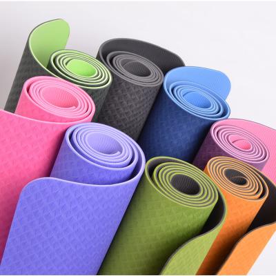 China Band Custom Made Eco Friendly Yoga Mat With Logo 6mm Eva Foam Thick Suede Printed PU Pilates Band for sale