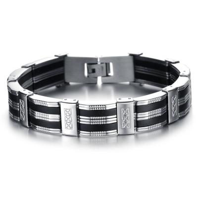 China CLASSIC High Quality Stainless Steel Mens Bracelets Jewelry Charm Cuff Bracelet for sale