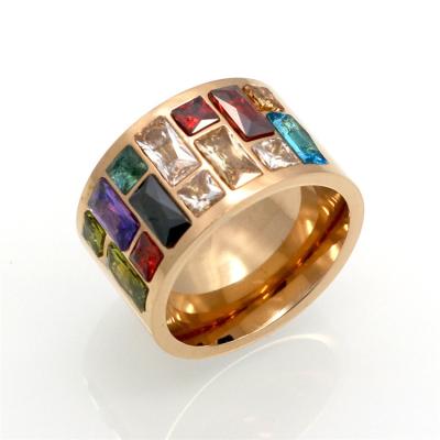 China No In Steel Ring Fashion Rainbow Crystal Stainless Gay Hot Sale Men's Ring Fresh for sale