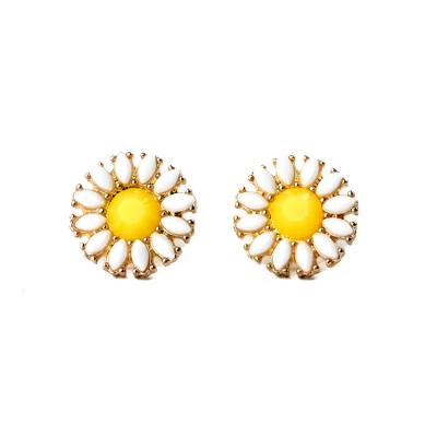 China Flower Europe And The United States Fashion Cute Sunflower Alloy Stud Earring for sale