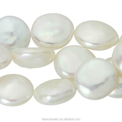 China Jewelry Making Pearl White Freshwater Color Wholesale Size 12-13mm Coin Pearl for sale