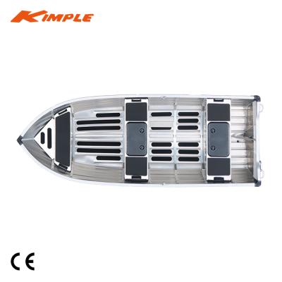 China KIMPLE Aluminum Catch 430 4.3M 14ft CE Oar Fishing Aluminum Boats for sale