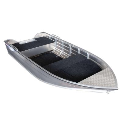 China 4.55m Length V Flat Bottom Aluminum Main Outboard Type Aluminum Fishing Boat for sale