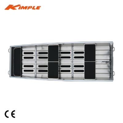 China KIMPLE Aluminum Angler 370W 3.7m 12ft CE Flat Bottom And Car Topper Aluminum Boats - Aluminum Punt for sale