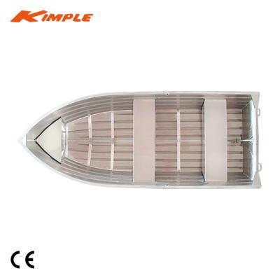 China Kimple Trout 440 4.4m 14ft Aluminum V-bow and Aft Aluminum Flat Bottom Fishing Boats for sale