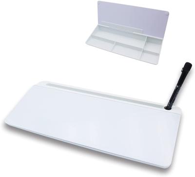 China Small Portable Slanted Desktop Glass Whiteboard, Notebook Computer Keyboard Stand with Dry Erase Board Surface, Desk for sale