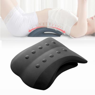 China A Lower Back Stretching Lumbar Support Pillow Cushion Massager Convenient Back Stretcher Equipment Lumbar Stretcher for sale