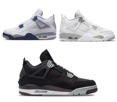 China Cushioning Factory Wholesale High Quality AJ 4 Retro Black High Quality Sports Casual Basketball Shoes Cat Retro Men Women Sneakers for sale