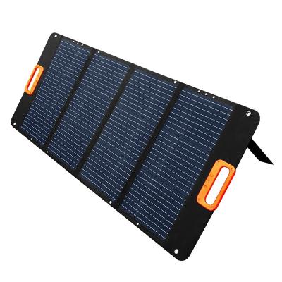 China 100W 18V Camping Power Station Monocrystalline Foldable Flexible Solar Panel Folding Photovoltaic PV Panel 534x390x48mm for sale