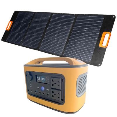 China Wholesale Lifepo4 650Wh 600w Wireless Charging Solar Power Station Off Grid Security Generator Portable Solar Radio Charging Outdoor for sale